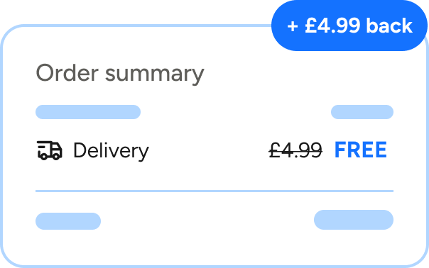 Order summary — delivery FREE